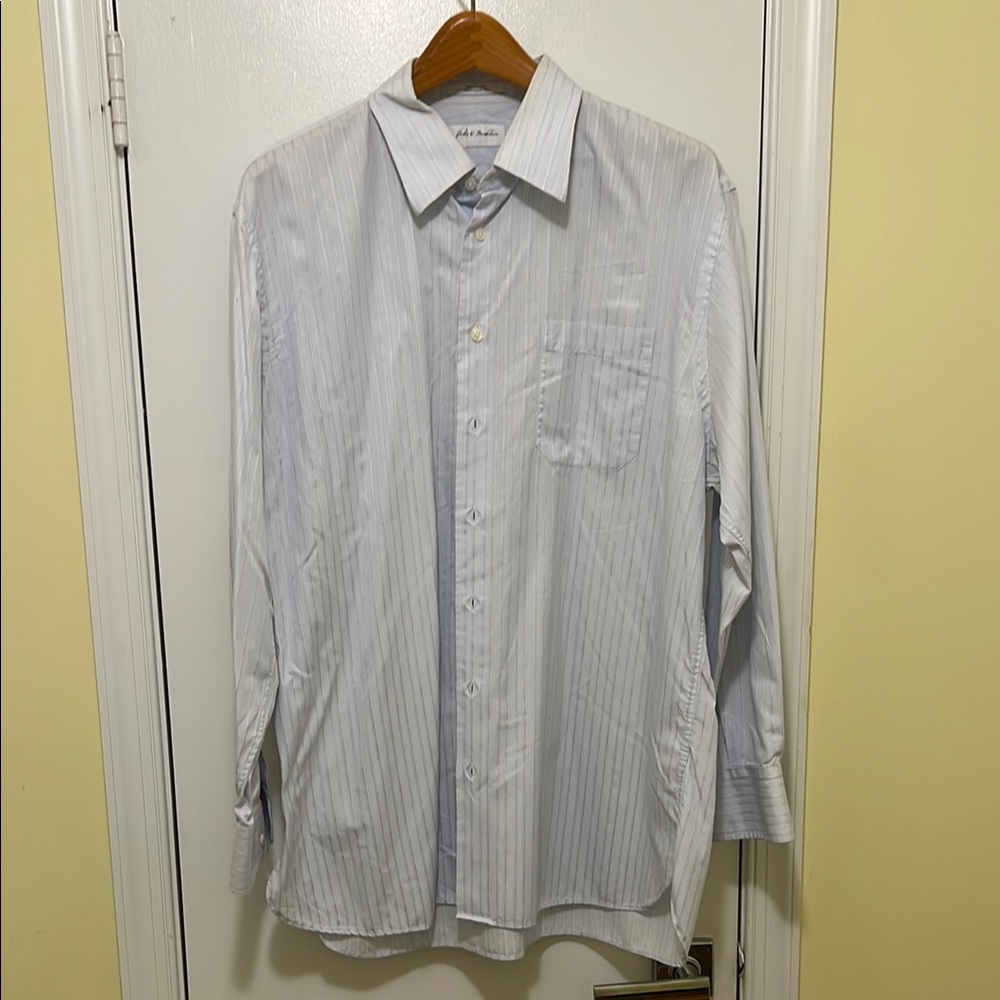 John W. Nordstrom Blue Casual Button Down Shirt